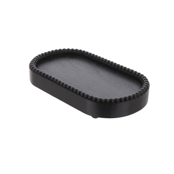 BANDEJA DECORATIVA ACABADO DE MADERA NEGRA