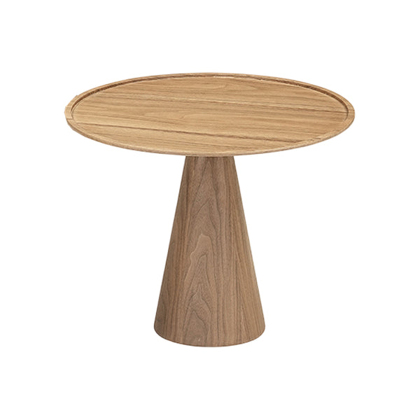 MESA DE CENTRO TOPE DE CERAMICA Y BASE ACABADO DE MADERA