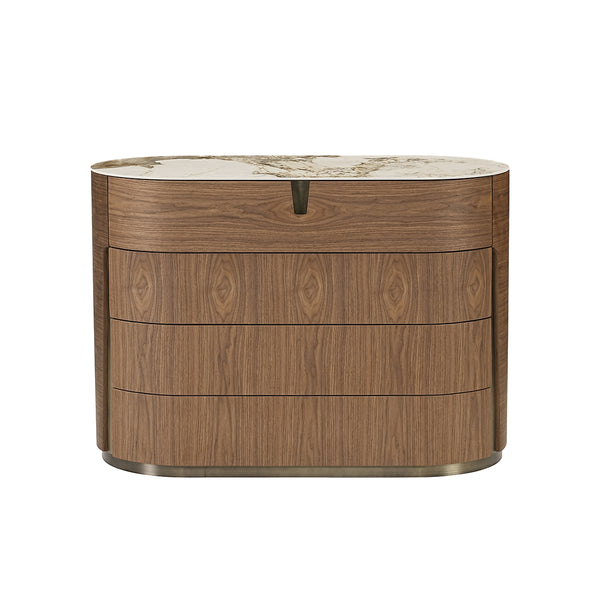 CREDENZA TOPE DE CERAMICA BASE ACABADO DE MADERA