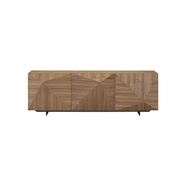 CREDENZA ACABADO DE MADERA Y PATAS DORADAS