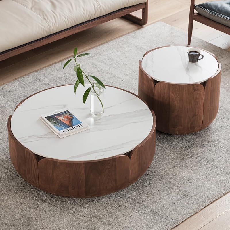 MESA LATERAL CON TOPE DE CERAMICA CON BASE ACABADO DE MADERA
