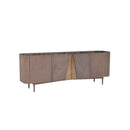 BUFETERA TOPE ESTILO MARMOL Y BASE ACABADO DE MADERA GRIS