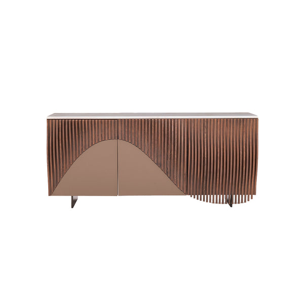 CREDENZA TOPE ESTILO MARMOL Y  ACABADO DE MADERA