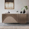 CREDENZA TOPE ESTILO MARMOL Y  ACABADO DE MADERA