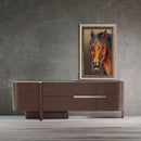 CREDENZA TOPE ESTILO MARMOL Y  ACABADO DE MADERA