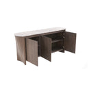 CREDENZA TOPE ESTILO MARMOL Y  ACABADO DE MADERA
