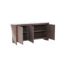 CREDENZA TOPE ESTILO MARMOL Y  ACABADO DE MADERA