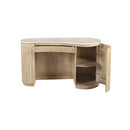 ESCRITORIO ACABADO DE MADERA Y TOPE DE MARMOL