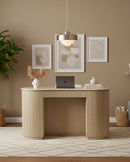 ESCRITORIO ACABADO DE MADERA Y TOPE DE MARMOL