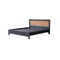 CAMA QUEEN EN MADERA NEGRA