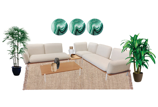 SECCIONAL DE EXTERIOR PILLOW 3PCS