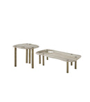 SET DE MESA CENTRO B, E EN COLOR NATURAL GREY - 2 PIEZAS