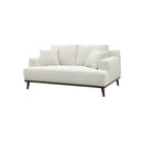 SOFA ESTACIONARIO DE DOS ASIENTOS EN TELA BEIGE CREMA