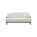 SOFA ESTACIONARIO DE DOS ASIENTOS EN TELA BEIGE CREMA