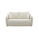 SOFA ESTACIONARIO DE DOS ASIENTOS EN TELA BEIGE
