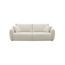 SOFA ESTACIONARIO DE TRES ASIENTOS EN TELA BEIGE CREMA