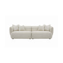 SOFA ESTACIONARIO DE CUATRIO ASIENTOS EN TELA BEIGE