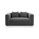 SOFA ESTACIONARIO DE DOS ASIENTOS EN TELA GRIS