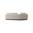 SOFA ESTACIONARIO DE TRES ASIENTOS EN TELA BLANCA