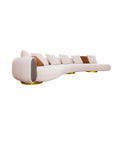 SOFA SECCIONAL ESTACIONARIO EN TELA OFF WHITE