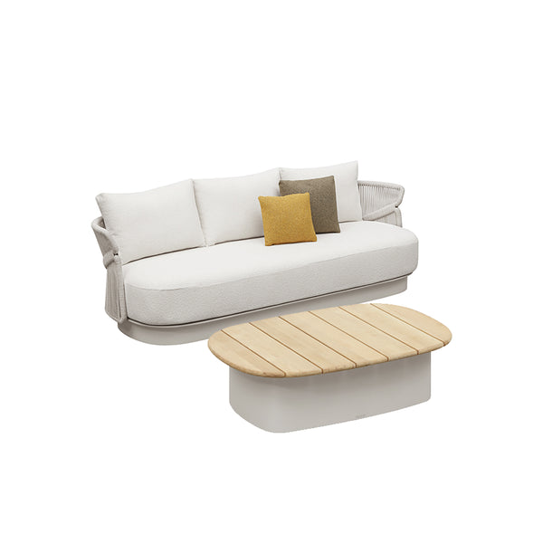 SOFA AIO BEIGE + 1 MESA CENTRO - 2PCS