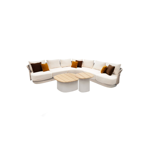 SOFA SECCIONAL DE EXTERIOR AIO BEIGE - 6PCS