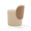 OTOMAN EN PU BEIGE Y RESPALDO CAMEL