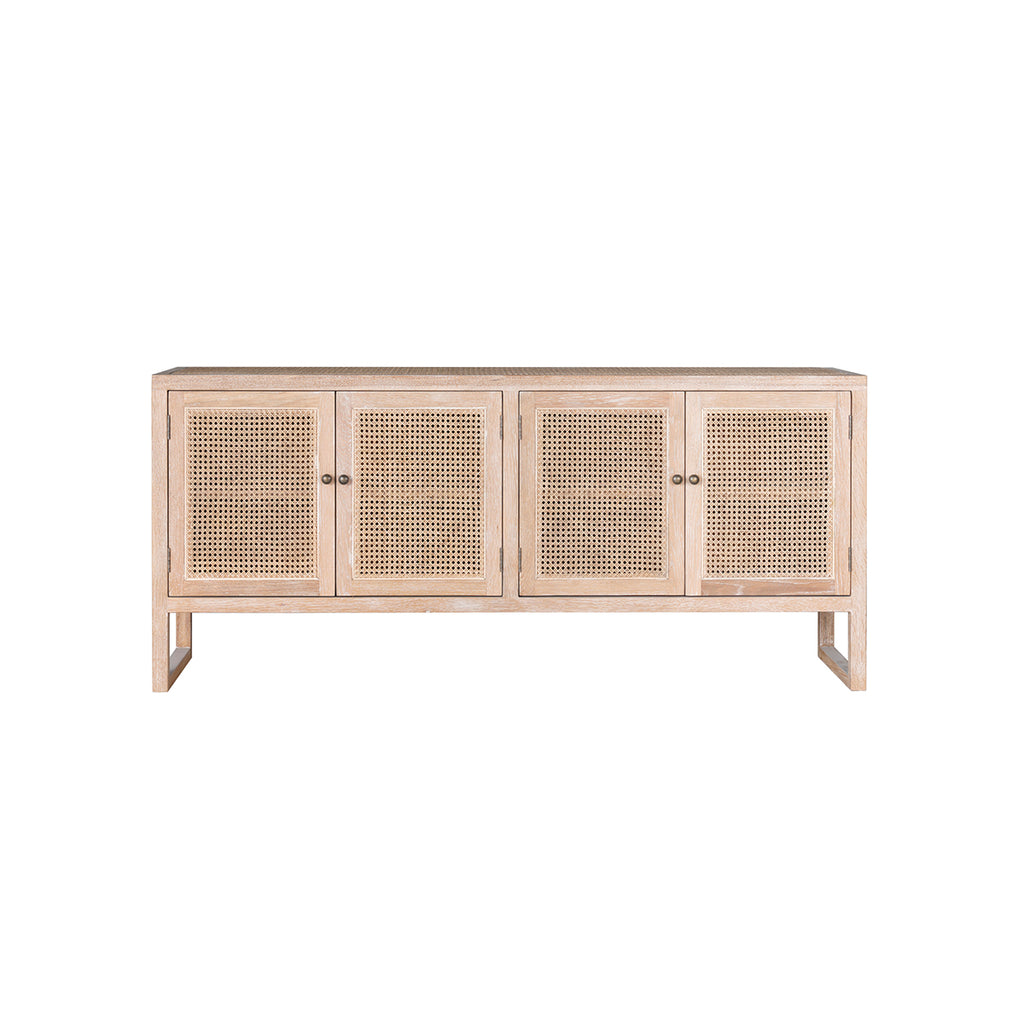 CREDENZA JULIAN S EN ACABADO MADERA Y PAJILLA – Ilumel