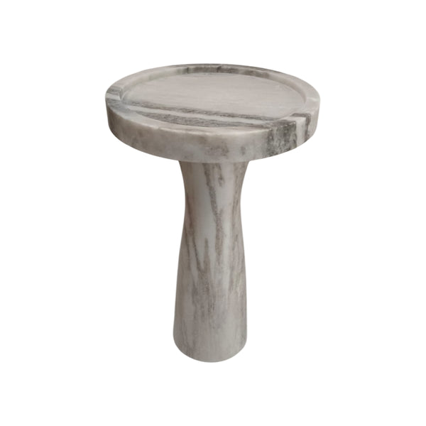 MESA LATERAL EN MARMOL BEIGE
