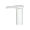 MESA LATERAL EN MARMOL BLANCO