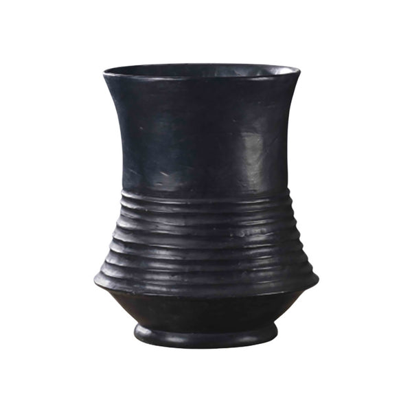FLORERO EN MADERA NEGRA