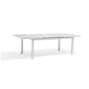 MESA DE COMEDOR EXTENDIBLE DE EXTERIOR BLANCA