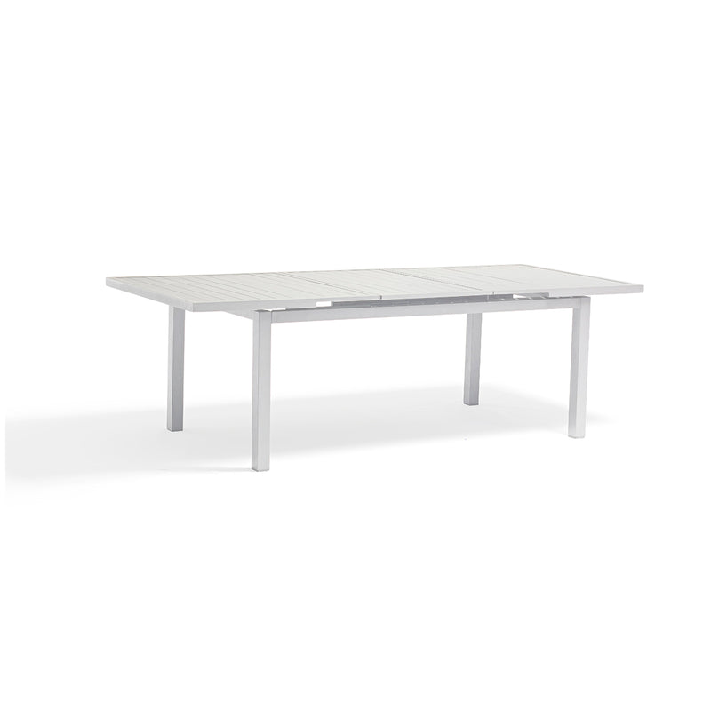 MESA DE COMEDOR EXTENDIBLE DE EXTERIOR BLANCA