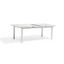 MESA DE COMEDOR EXTENDIBLE DE EXTERIOR BLANCA