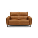 SOFA RECLINABLE ELECTRICO DE DOS  ASIENTOS CON FRENTE DE PIEL MARRON