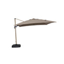 SOMBRILLA GALAXY DE 3.5X3.5M EN COLOR GRIS TAUPE CON BASE
