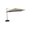 SOMBRILLA GALAXY DE 3.5X3.5M EN COLOR GRIS TAUPE CON BASE