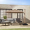 SOMBRILLA COLGANTE MELBOURNE EN COLOR GRIS TAUPE DE 3X3M CON BASE
