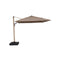 SOMBRILLA COLGANTE MELBOURNE EN COLOR GRIS TAUPE DE 3X3M CON BASE