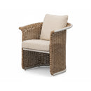 BUTACA DE EXTERIOR BEIGE Y MIMBRE