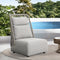 ALUM ROPE UPHOLSTERY HIGH BACK CHAIR, ROUND ROPE, WITH AXROMA ALPINE OLEFIN FABRIC CUSHION