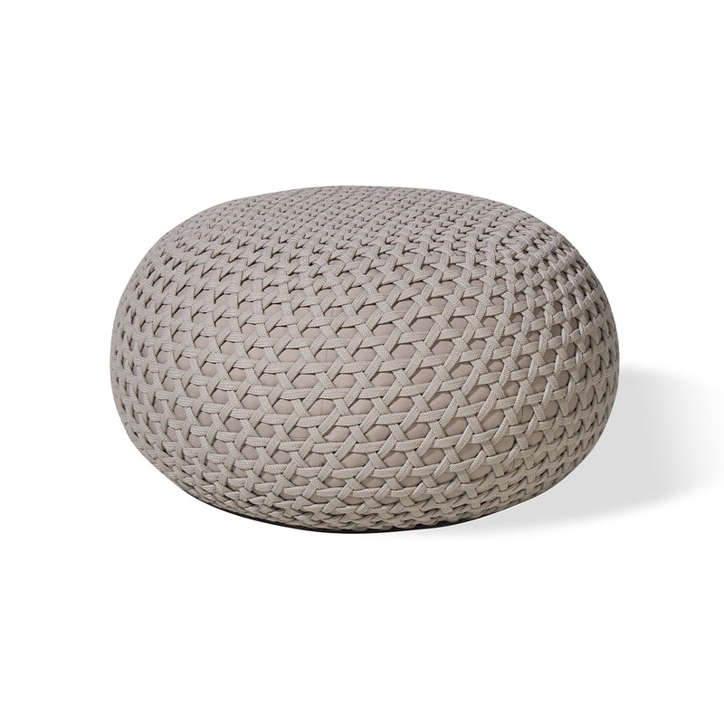 OTOMAN DE EXTERIOR EN TELA BEIGE