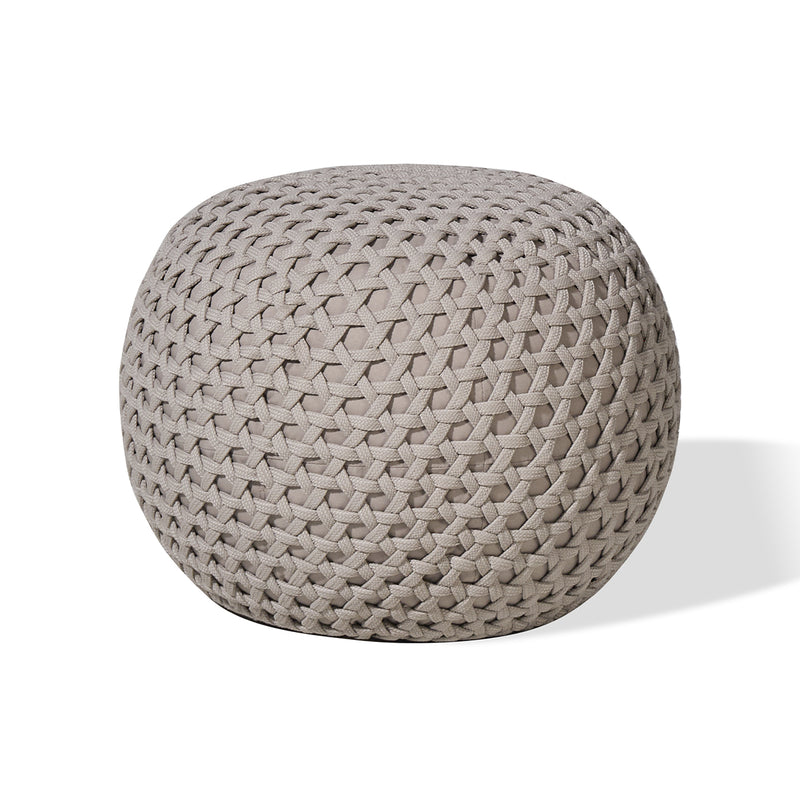 OTOMAN DE EXTERIOR EN TELA BEIGE