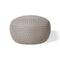 ALUM UPHOLSTERY ROPE WEAVING OTTOMAN, OLEFIN FABRIC, OLEFIN FLAT ROPE