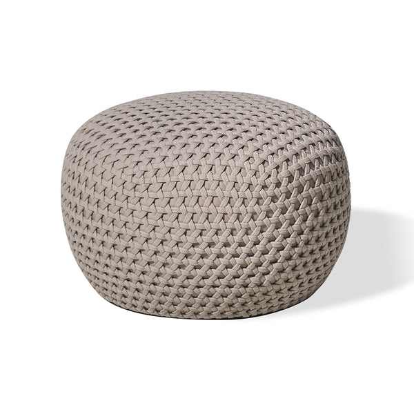 OTOMAN DE EXTERIOR EN TELA BEIGE