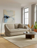 SOFA ESTACIONARIO DE DOS ASIENTOS EN TELA KAKI