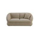 SOFA ESTACIONARIO DE DOS ASIENTOS EN TELA KAKI