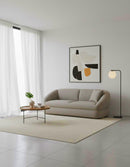 SOFA ESTACIONARIO DE TRES ASIENTOS EN TELA KAKI