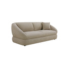 SOFA ESTACIONARIO DE TRES ASIENTOS EN TELA KAKI