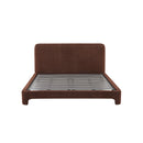 CAMA KING EN TELA TERRACOTA CON MEDIDA ESPECIAL